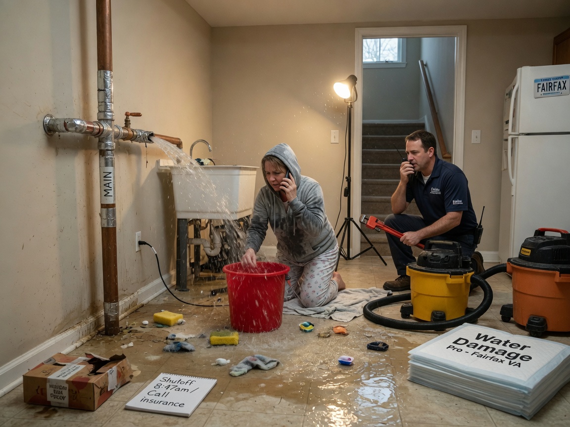 What to Do in the First Hour After a Burst Pipe