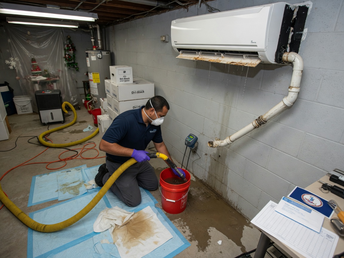 AC Condensate Leak Cleanup in Fairfax