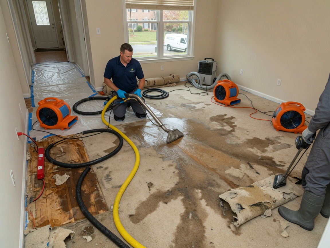 Carpet Water Damage Restoration in Fairfax