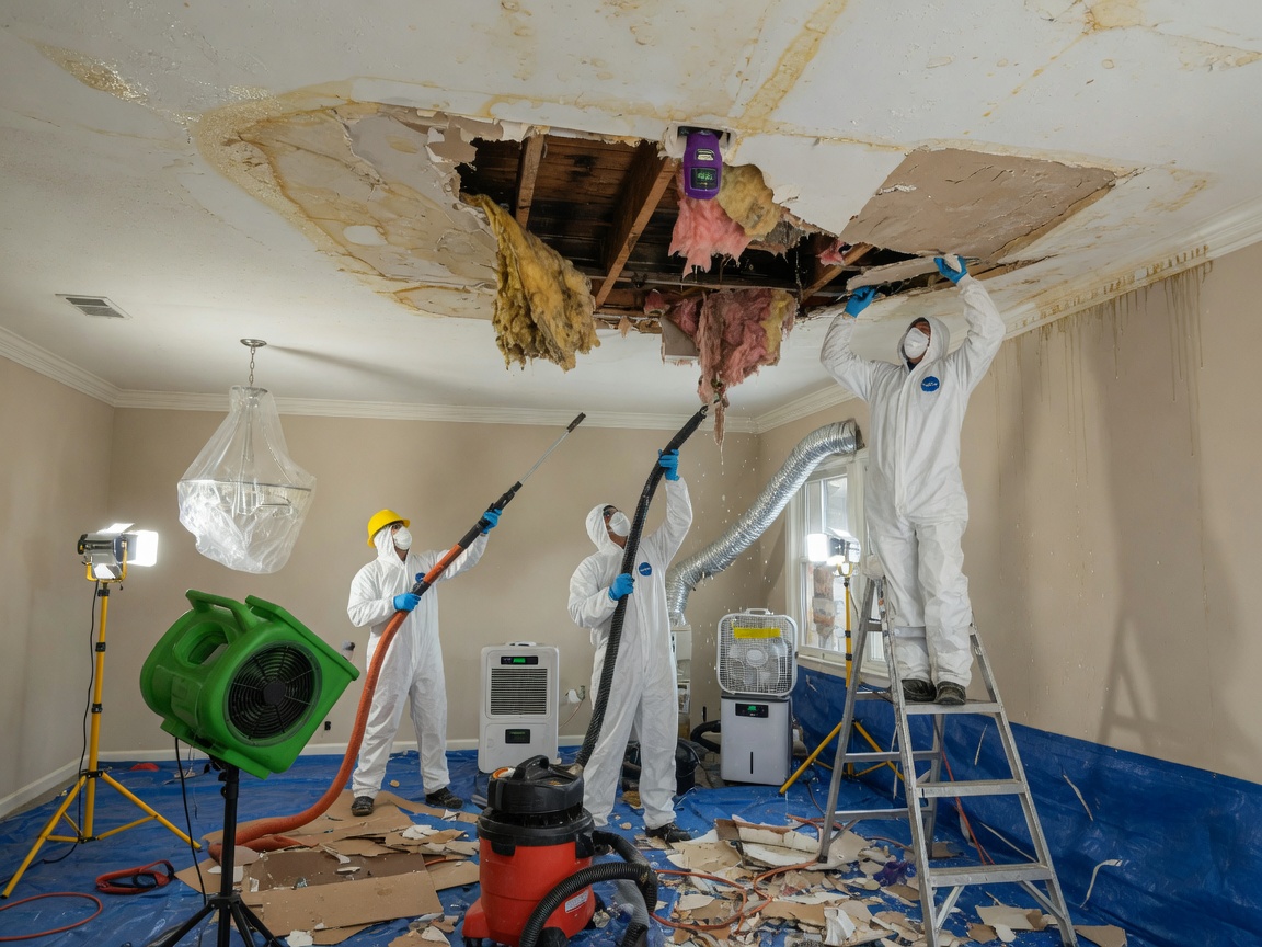 Ceiling Water Damage Restoration in Fairfax