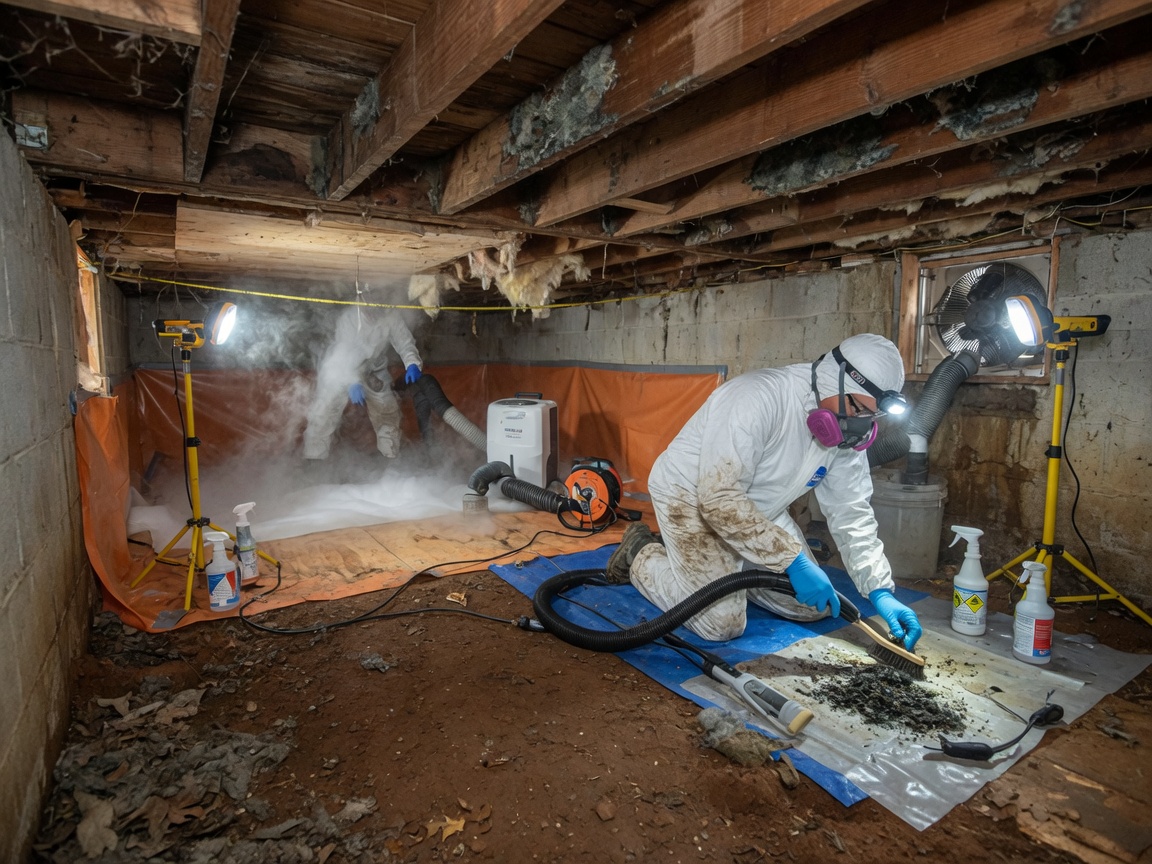 Crawlspace Mold Remediation in Fairfax