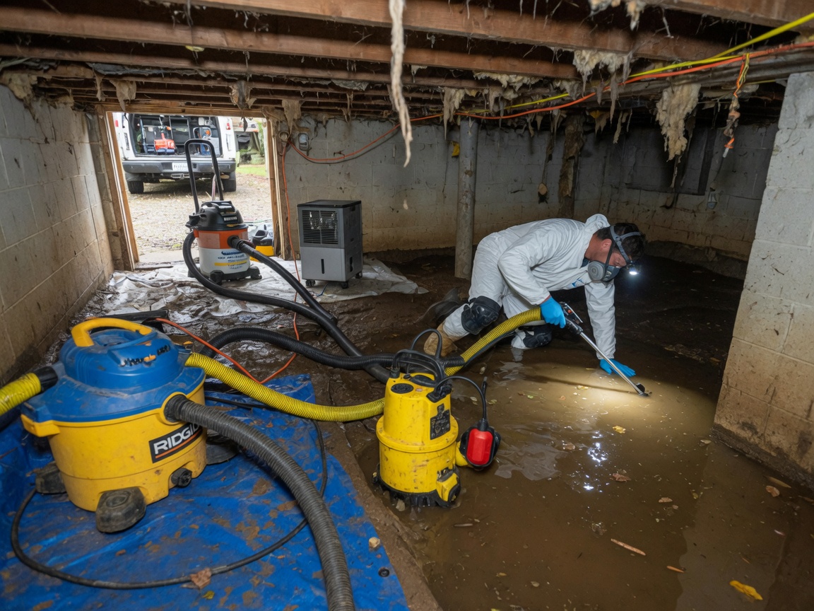 Crawlspace Water Extraction in Fairfax