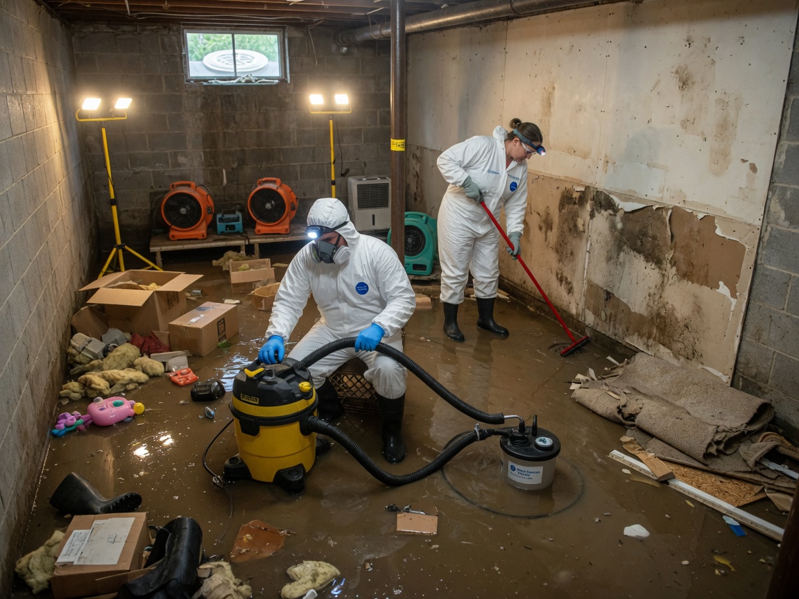 Flooded Basement Cleanup in Fairfax