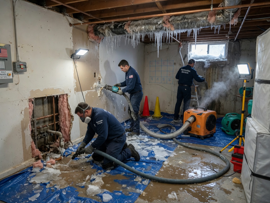 Frozen Pipe Burst Cleanup in Fairfax