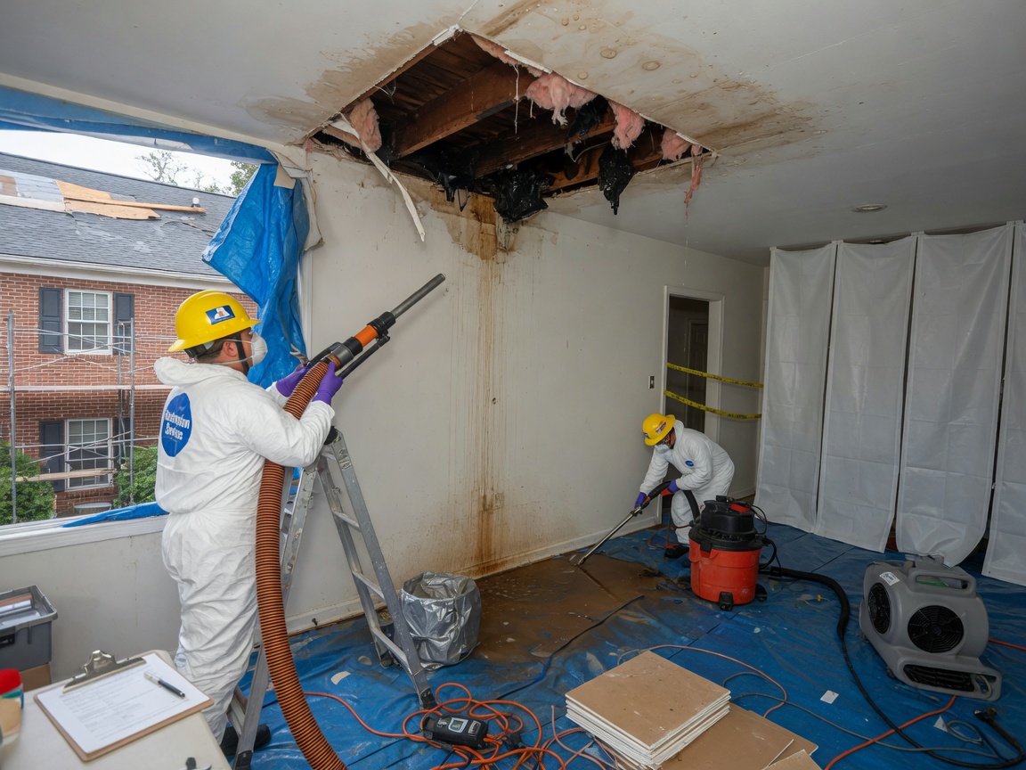 Roof Leak Repair Water Damage Mitigation in Fairfax