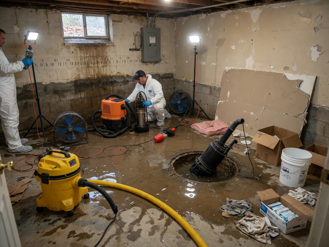 Sump Pump Failure Cleanup in Fairfax