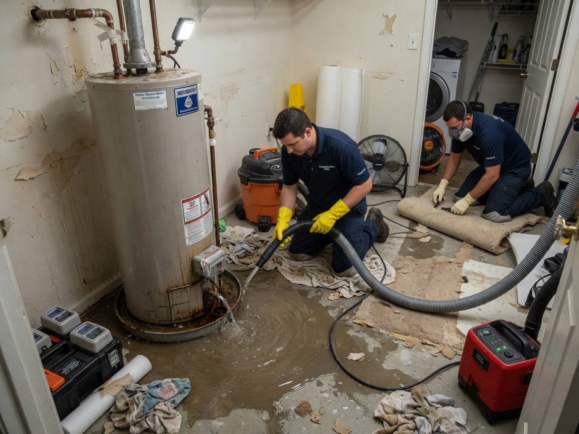 Water Heater Leak Cleanup in Fairfax